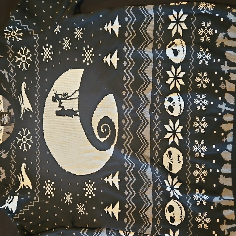 Disney Nightmare Before Christmas Holiday Sweater Black Size Large - Picture 2 of 7
